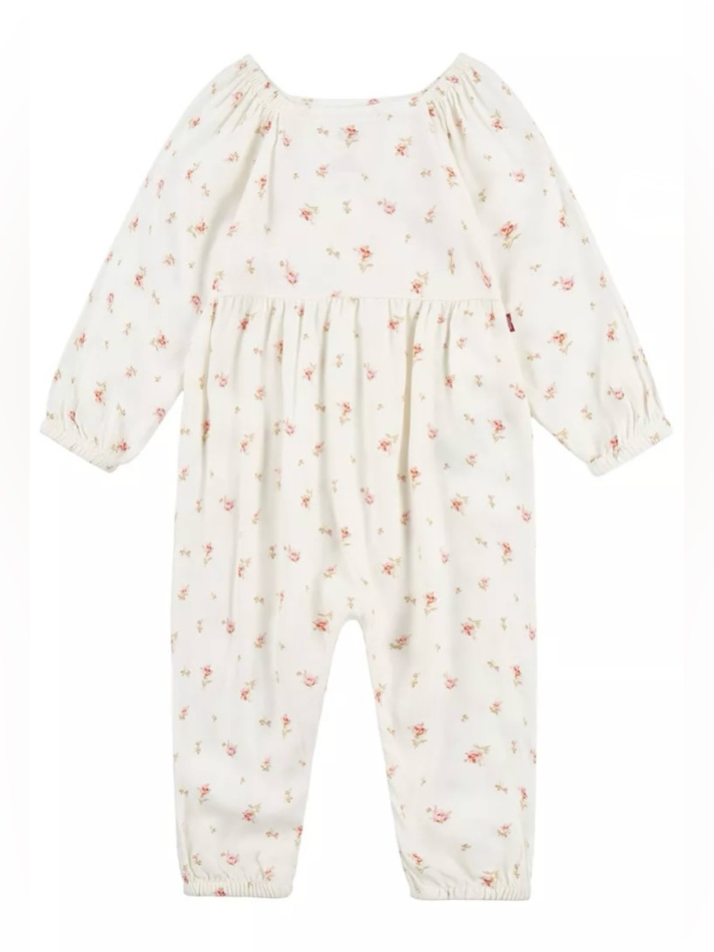 Levi's Girls Cream Floral Long Sleeve Jumpsuit Sz 2t